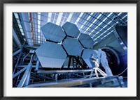 Framed James Webb Space Telescope Array being Tested in the X-ray and Cryogenic Facility