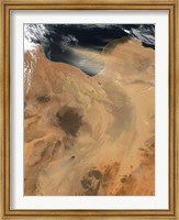 Framed Satellite View of a Dust Storm over Libya