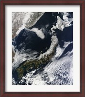 Framed Satellite View of Japan