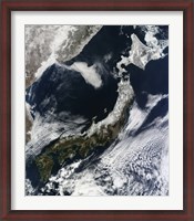 Framed Satellite View of Japan