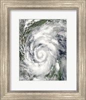 Framed Tropical Storm Alex over the Gulf of Mexico