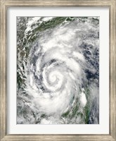 Framed Tropical Storm Alex over the Gulf of Mexico