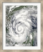 Framed Tropical Storm Alex over the Gulf of Mexico