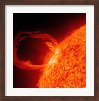 Framed Close-up of a Solar Eruptive Prominence