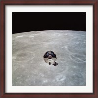 Framed Apollo 10 Command and Service Modules in Lunar Orbit
