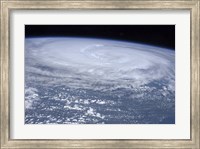 Framed View from space of Hurricane Irene off the East Coast of the United States