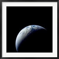 Framed Crescent Earth taken from the Apollo 4 Mission