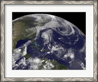 Framed Tropical Cyclones Katia, Lee, Maria and Nate in the Atlantic Ocean