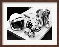 Framed Components of the Mercury Spacesuit Included Gloves, Boots and a Helmet