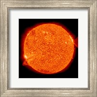 Framed Two Solar Prominences Erupt from the Sun