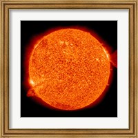 Framed Two Solar Prominences Erupt from the Sun