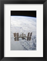 Framed International Space Station in Orbit