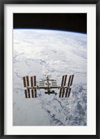 Framed International Space Station in Orbit