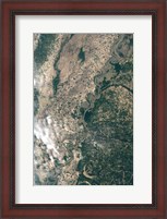 Framed Satellite Image of Flood Waters in Memphis, Tennesse