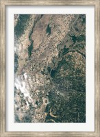 Framed Satellite Image of Flood Waters in Memphis, Tennesse