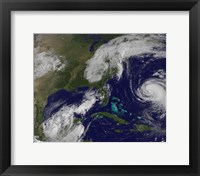 Framed Satellite view of Several Weather Systems in the Eastern United States