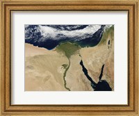 Framed Satellite view of Cairo, Egypt, and the Valley of the Nile River