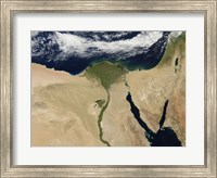 Framed Satellite view of Cairo, Egypt, and the Valley of the Nile River