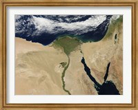 Framed Satellite view of Cairo, Egypt, and the Valley of the Nile River