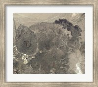 Framed Aurora-Bodie volcanic field in Nevada