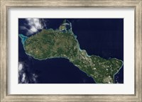 Framed Satellite view of the Island of Guam