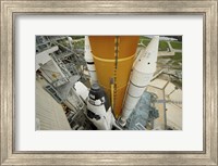 Framed Space Shuttle Atlantis on the Launch Pad at Kennedy Space Center, Florida