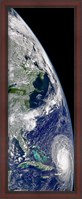 Framed View of Hurricane Frances on a Partial view of Earth