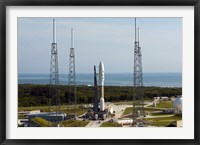 Framed Atlas V-551 Launch Vehicle at Cape Canaveral Air Force Station in Florida