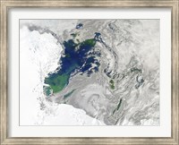 Framed Satellite view of the Ross Sea, Antarctica