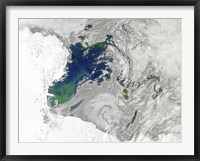 Framed Satellite view of the Ross Sea, Antarctica