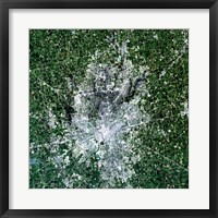 Framed Satellite view of Indianapolis, Indiana