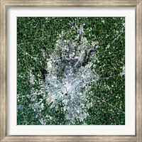 Framed Satellite view of Indianapolis, Indiana