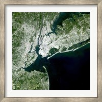 Framed Satellite view of New York City