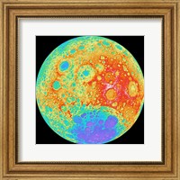 Framed Color Shaded Relief of the Lunar Farside