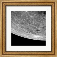 Framed High Altitude Oblique view of the Lunar Surface