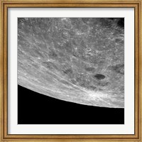 Framed High Altitude Oblique view of the Lunar Surface