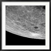 Framed High Altitude Oblique view of the Lunar Surface