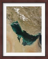Framed Satellite view of the Persian Gulf