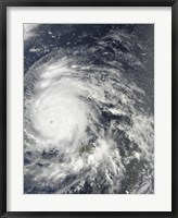 Framed Hurricane Irene over the Bahamas