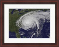 Framed Satellite View of Hurricane Irene