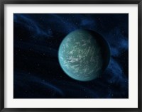 Framed Artist's Concept of Kepler 22b, an Extrasolar Planet Found to Orbit the Habitable Zone