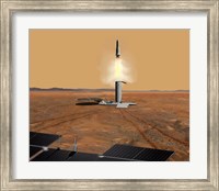 Framed Concept of an Ascent vehicle Leaving Mars