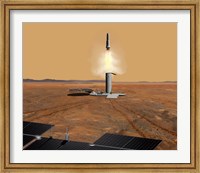 Framed Concept of an Ascent vehicle Leaving Mars