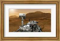 Framed Artist concept of NASA's Curiosity rover