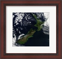 Framed Satellite view of New Zealand