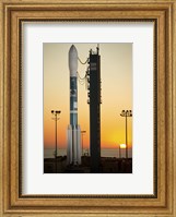 Framed Delta II Rocket on its Launch pad