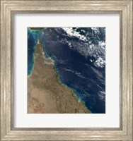 Framed Satellite view of the Australian Coast