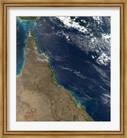 Framed Satellite view of the Australian Coast