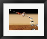 Framed Artist's Concept of a Proposed Mars sample Return Mission