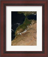 Framed Satellite view of Morocco